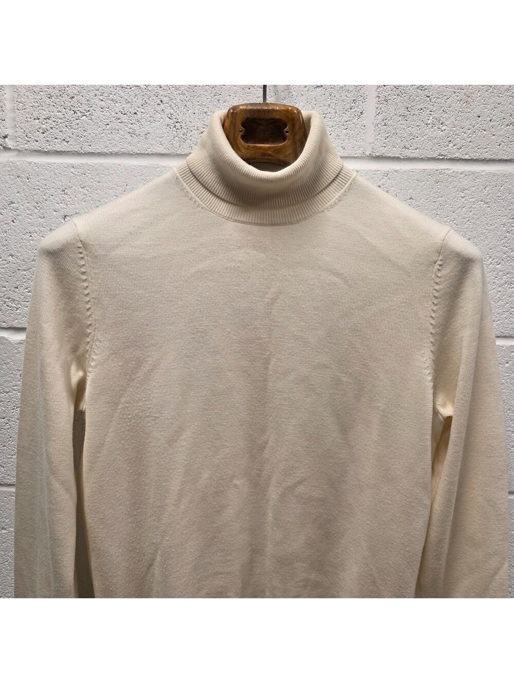 Suitsupply Turtleneck Beige Men’s Sweater 100% Merino Wool Size M 20*26
